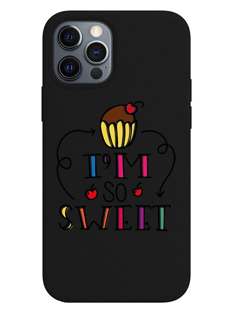 Theodor Protective Slim Fit Case Liquid Silicone Cover with Full Body Protection Anti-Scratch Shockproof Case For iPhone 12 Pro Black  - FORZA280 Boombox hipster club copy - Image 1