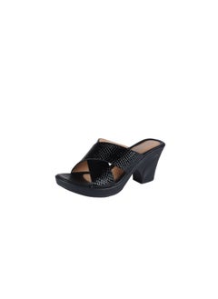 Michelle Morgan 092-2425 Michelle Morgan Ladies Block Heel Sandals  19017-L12 Black 36  - Image 3