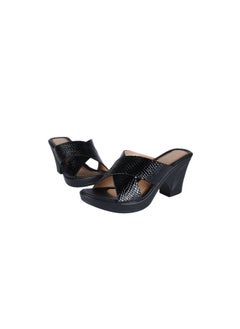 Michelle Morgan 092-2425 Michelle Morgan Ladies Block Heel Sandals  19017-L12 Black 36  - Image 2