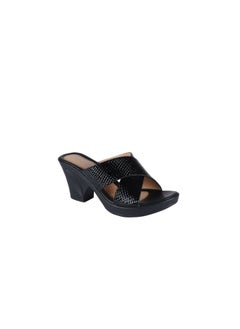 092-2425 Michelle Morgan Ladies Block Heel Sandals  19017-L12 Black 36