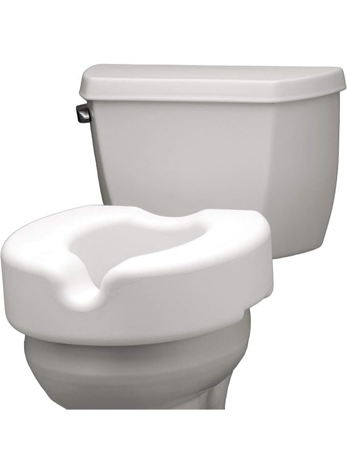 Raised Toilet Seat 5 Inch with Universal Fit, Elevated Bathroom Seat Riser with Secure Non-Slip Design, Comfortable Toilet Support for Daily Use - Image 1