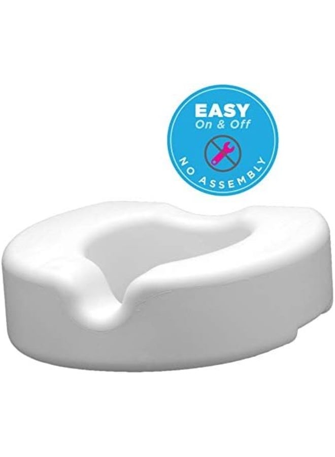 Raised Toilet Seat 5 Inch with Universal Fit, Elevated Bathroom Seat Riser with Secure Non-Slip Design, Comfortable Toilet Support for Daily Use - Image 5