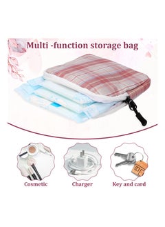 Excefore 3 Pcs Sanitary Napkin Storage Bag, Period Pouch, Period Bag, Lattice Feminine Menstrual Pad Tampon Storage Pouch, Portable Sanitary Pads Pouches First Period Bag for Teen Girls Women Ladies  - Image 3