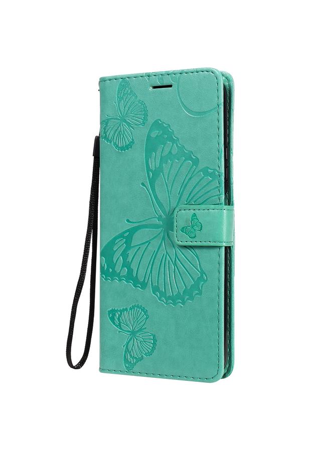 اس-توب جراب لهاتف Huawei Enjoy 20 5G بنقشة فراشات ثلاثية الأبعاد، جراب جلدي قلاب أفقي مع حامل وفتحة بطاقة ومحفظة - Image 2