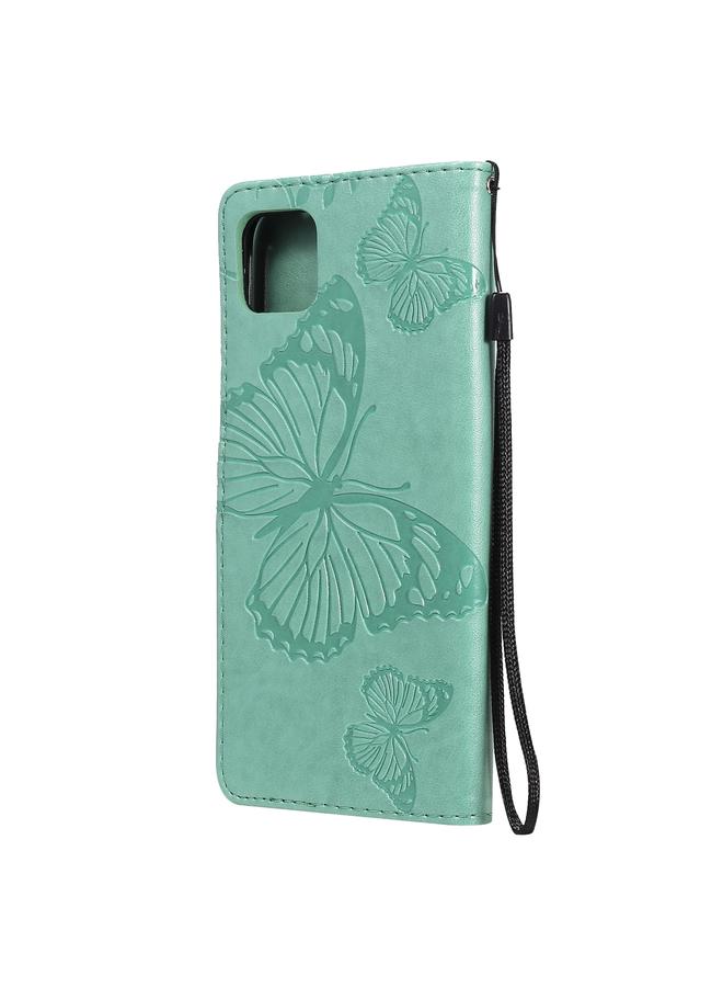 اس-توب جراب لهاتف Huawei Enjoy 20 5G بنقشة فراشات ثلاثية الأبعاد، جراب جلدي قلاب أفقي مع حامل وفتحة بطاقة ومحفظة - Image 3