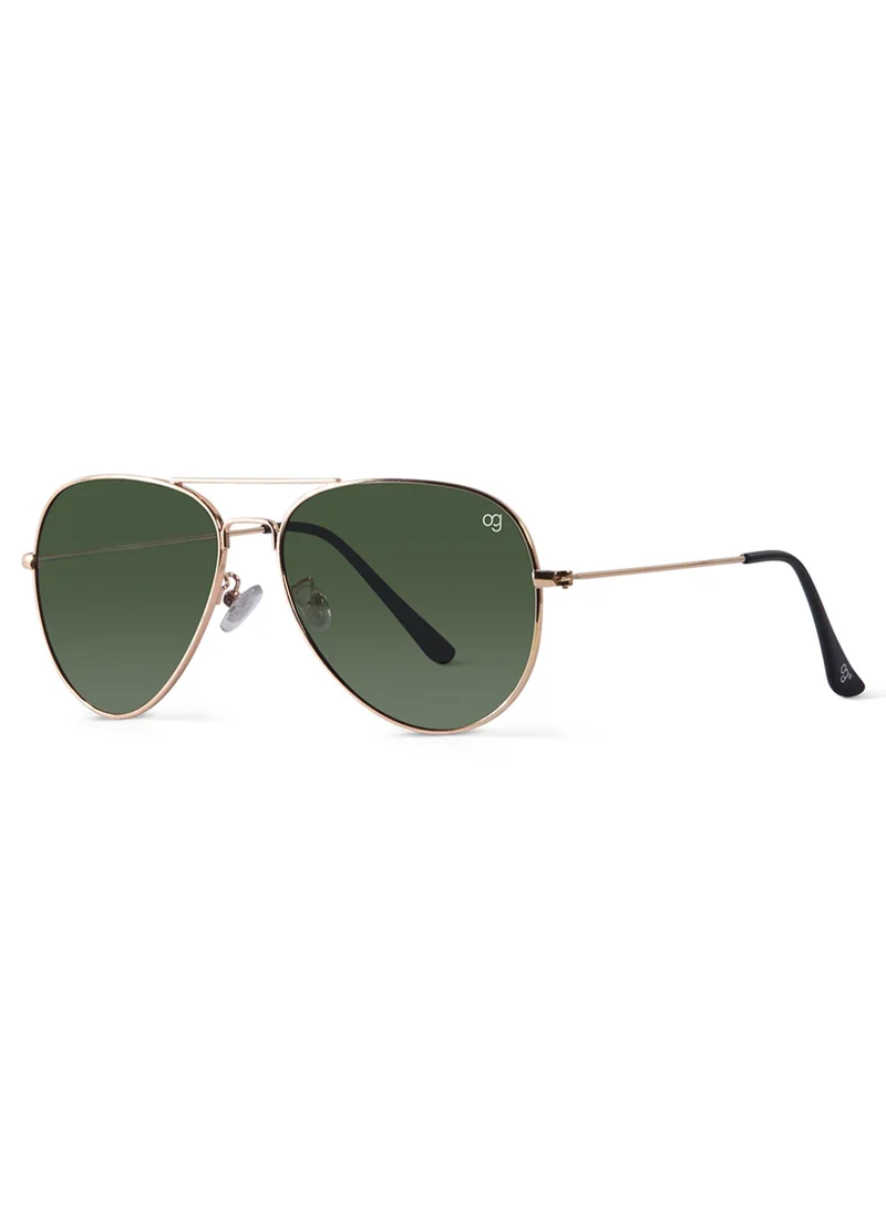 Woggles Stylish Green Aviator Polarized Sunglasses |Men & Women|100% UV Protection