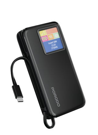 Black - Pocket Router 10000 mAh Power Bank
