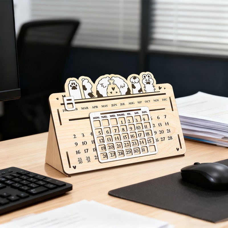 Classic 2026 Floral Desk Calendar with Card Set and Paper Flower Kit - Image 4