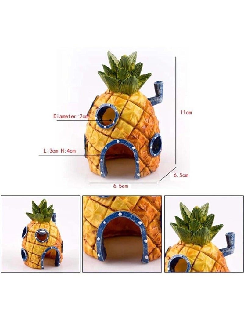 Generic Aquarium Sponge Bob Figures Decoration Pineapple House Squid Ward Island Krusty Krab Fish Tank Decor  - Image 2