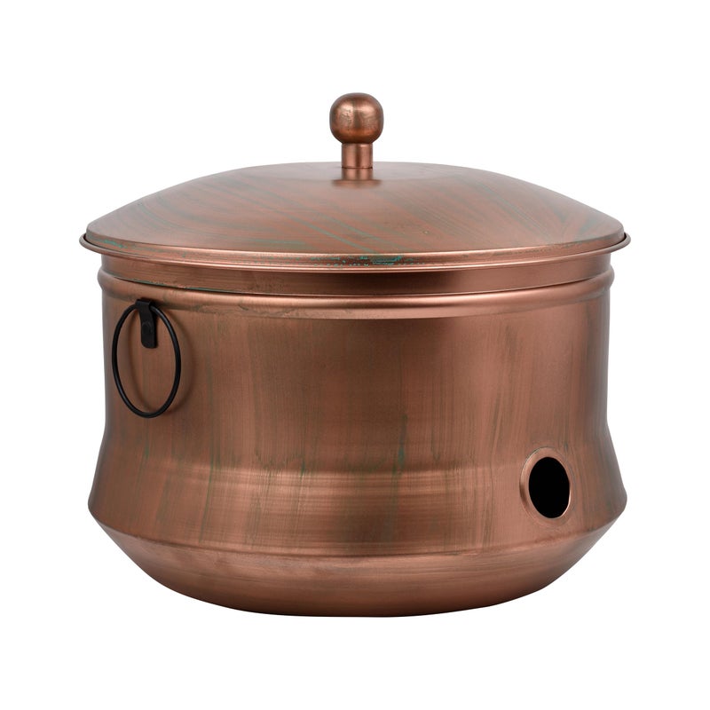 LifeSmart LifeSmart Hose Storage Pot and Lid  Hose Container Pot 16 x 12  Handmade Slight Design Variations 