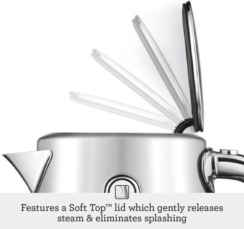 Sage - The Soft Top Luxe - 1.7L Quiet and Cordless Kettle with Splash Proof Lid, Fast Boil, 2400W, Brushed Stainless Steel - KSA Version, 2 Year Manufacturer Warranty - Image 4