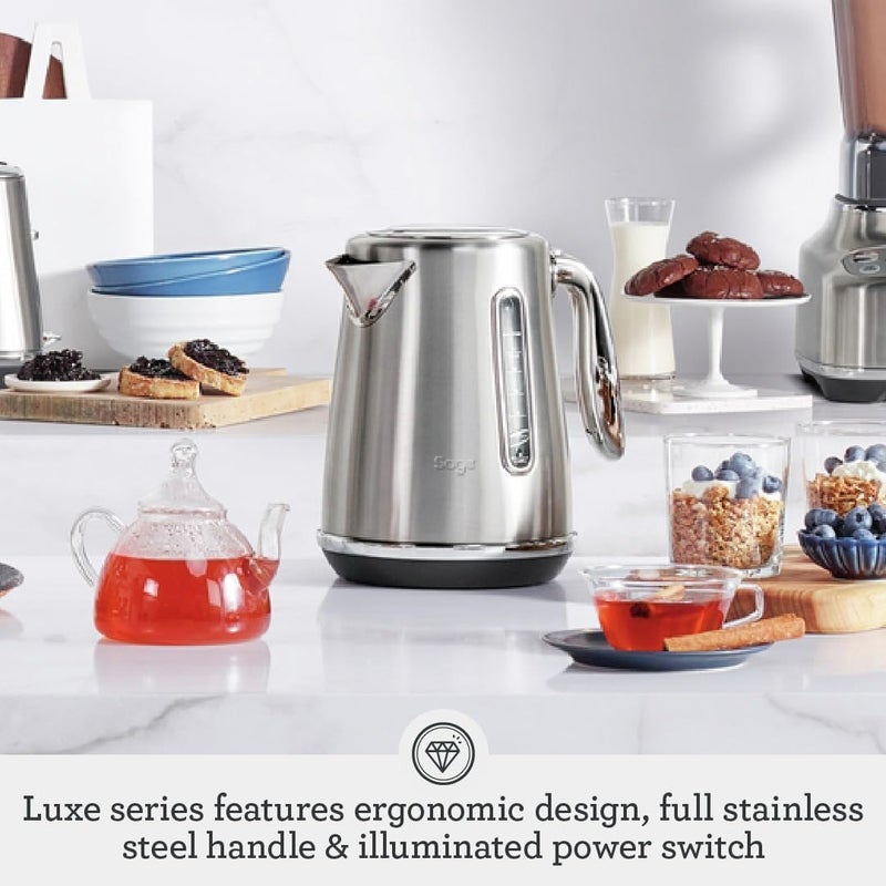 Sage - The Soft Top Luxe - 1.7L Quiet and Cordless Kettle with Splash Proof Lid, Fast Boil, 2400W, Brushed Stainless Steel - KSA Version, 2 Year Manufacturer Warranty - Image 2