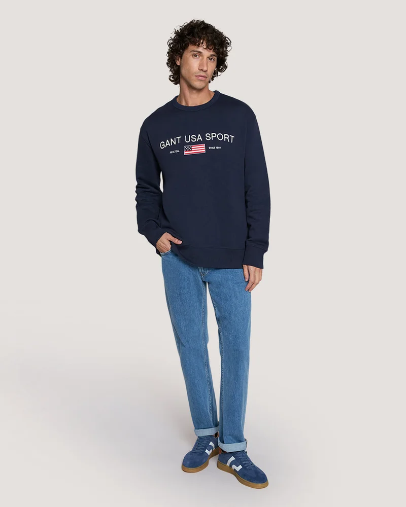 GANT Gant Graphic Crew Neck Sweatshirt