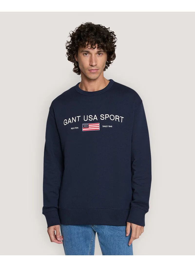 GANT Gant Graphic Crew Neck Sweatshirt