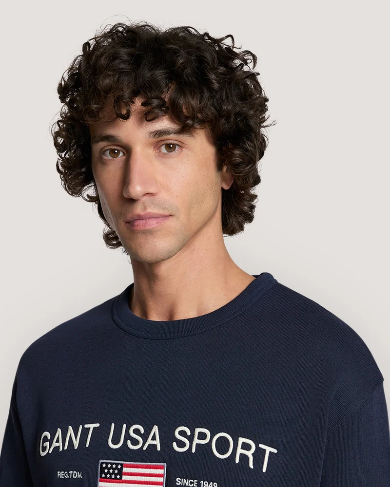 GANT Gant Graphic Crew Neck Sweatshirt