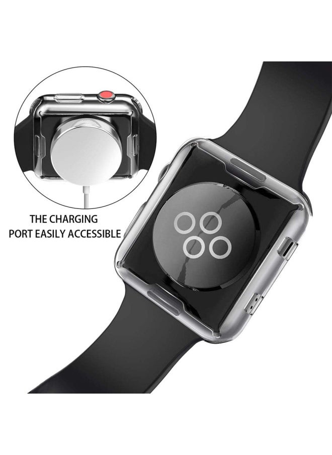 Generic - Hot Sale For Apple 7 Generation Watch Case Apple Watch7654321 Electroplated TPU All-inclusive Case-Color:Silver-Exterior Dimension:45mm Carton Packaging - Image 1