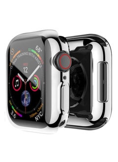 Hot Sale For Apple 7 Generation Watch Case Apple Watch7654321 Electroplated TPU All-inclusive Case-Color:Silver-Exterior Dimension:45mm Carton Packaging