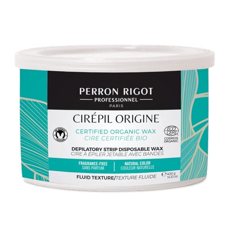 Cirepil  Origine  400g  1411 oz Wax Tin  COSMOS Certified Organic Wax  Free of Colorants Fragrance Petrochemicals and Minerals  Thin Gel Texture  Perfect for Large Areas  Strips Needed