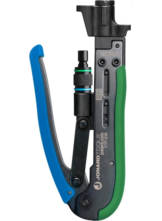 Jonard Tools CTF-230, Dual Compression Tool for Coaxial Cable Short and Long F Connector - Image 1