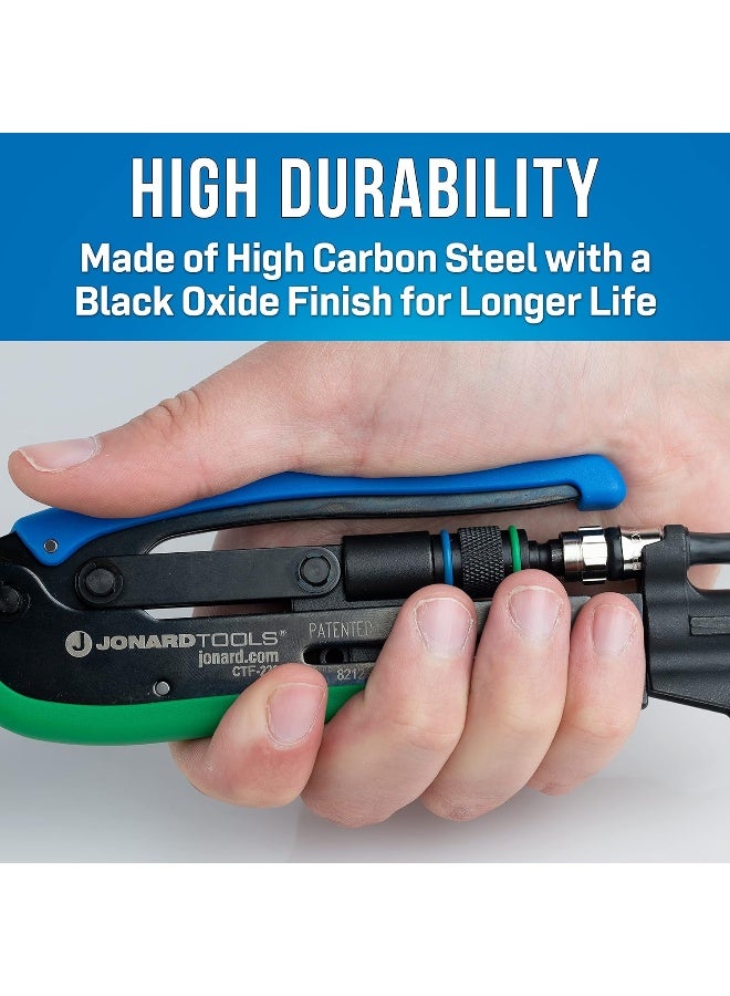 Jonard Tools CTF-230, Dual Compression Tool for Coaxial Cable Short and Long F Connector - Image 5
