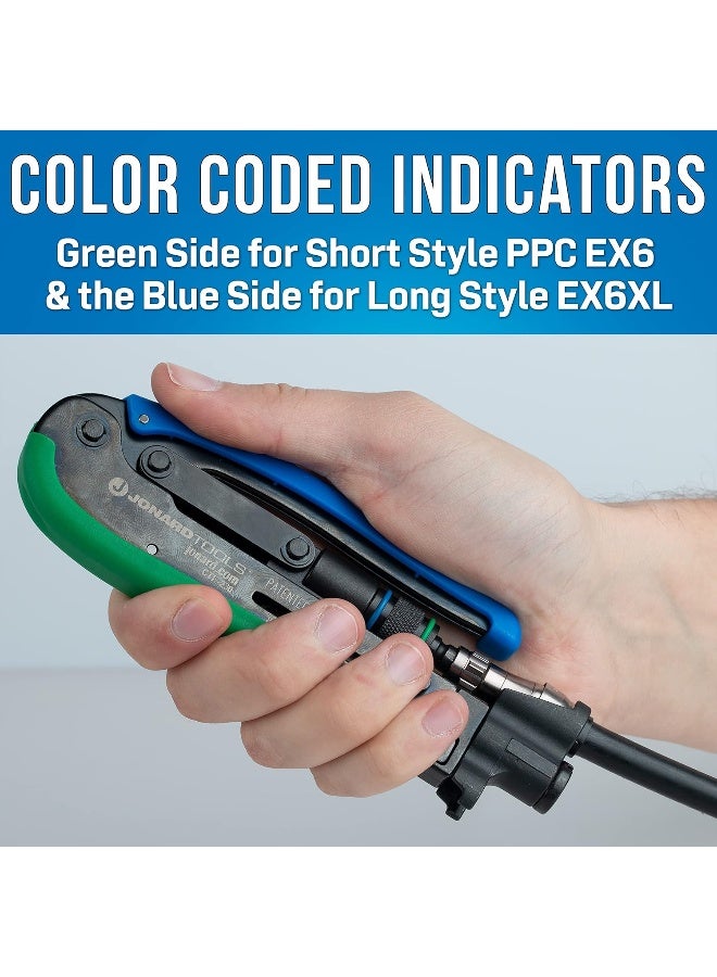 Jonard Tools CTF-230, Dual Compression Tool for Coaxial Cable Short and Long F Connector - Image 3