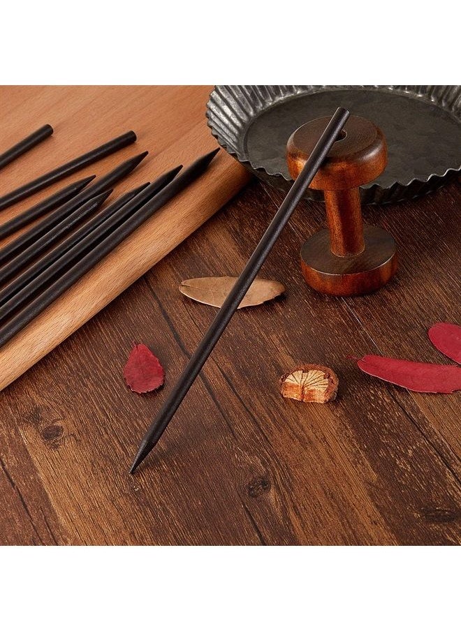 Chuangdi - 40 Pieces Vintage Wood Hair Sticks Pencil Hair Sticks Chopstick Hair Clip Long Hairpins, Chinese Hair Chopsticks for Women and Girls Bun Hairstyles Decorative Holder, Black - Image 1