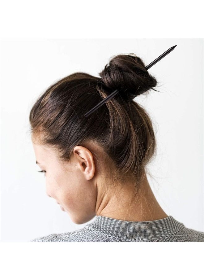 Chuangdi - 40 Pieces Vintage Wood Hair Sticks Pencil Hair Sticks Chopstick Hair Clip Long Hairpins, Chinese Hair Chopsticks for Women and Girls Bun Hairstyles Decorative Holder, Black - Image 1