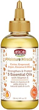 African Pride Moisture Miracle LeaveIn Conditioner LeaveIn Cream And Miracle 5 Essentail Oils For Hair To Strength Protect Set Coconut Oil Honey Chococlate Coconout Oil And Milk - Image 4