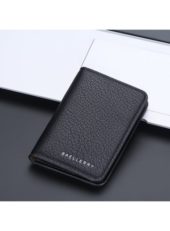 بايلليري محفظة جلدية جديدة للرجال ، بتصميم عالي الجودة بسيط وجوي ورجعي. يحتوي على محفظة متعددة فتحات على نمط ليشي ، وحقيبة بطاقة صغيرة خفيفة الوزن ومحمولة ، ومحفظة حامل بطاقة رقيقة. - Image 4