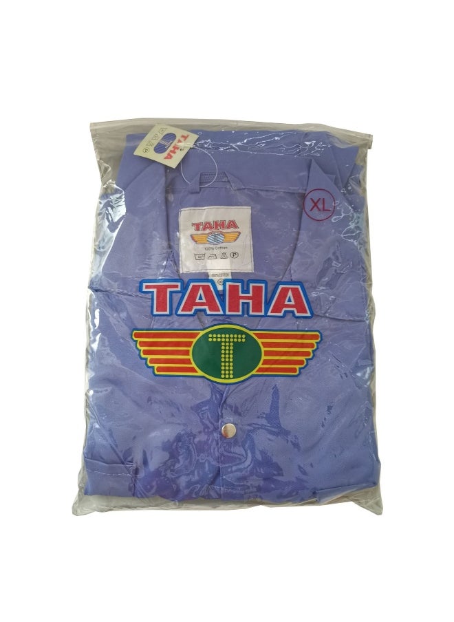 TAHA - Safety Protective Workwear Coverall - Twill Fabric, Full-Body Industrial Suit, Breathable Fabric for Construction & Hazardous Environments, Petrol Blue, Size-M - Image 1