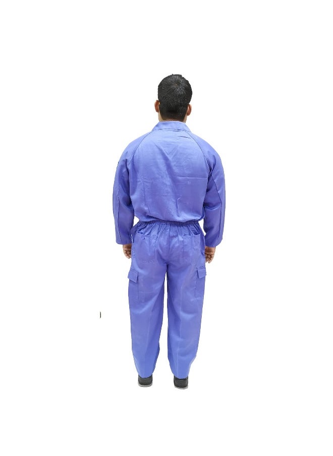 TAHA - Safety Protective Workwear Coverall - Twill Fabric, Full-Body Industrial Suit, Breathable Fabric for Construction & Hazardous Environments, Petrol Blue, Size-M - Image 1
