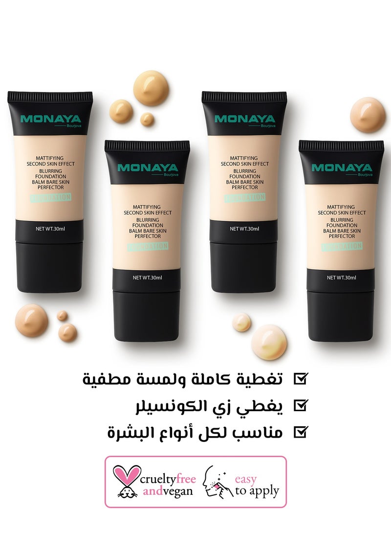 مونايا كريم أساس سائل بلمسة مطفية ولمسة طبيعية 30 مل – F003-F305 - Image 4
