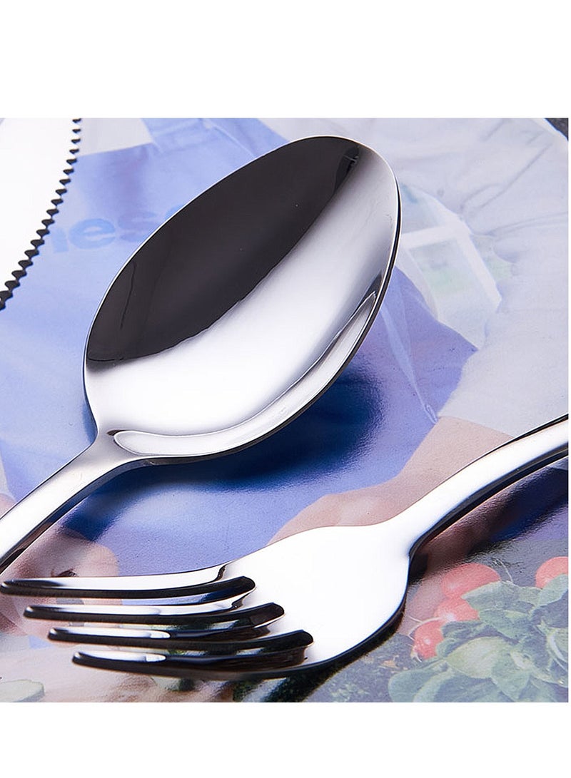 NATUCE 8PCS Camping Cutlery Utensils, Camping Outdoor Utensils, Portable Travel tableware, Stainless Steel Lightweight Cutlery Set, Fork, Spoon, Tea Spoon, Knife, Metal Straws and Brush  - Image 5