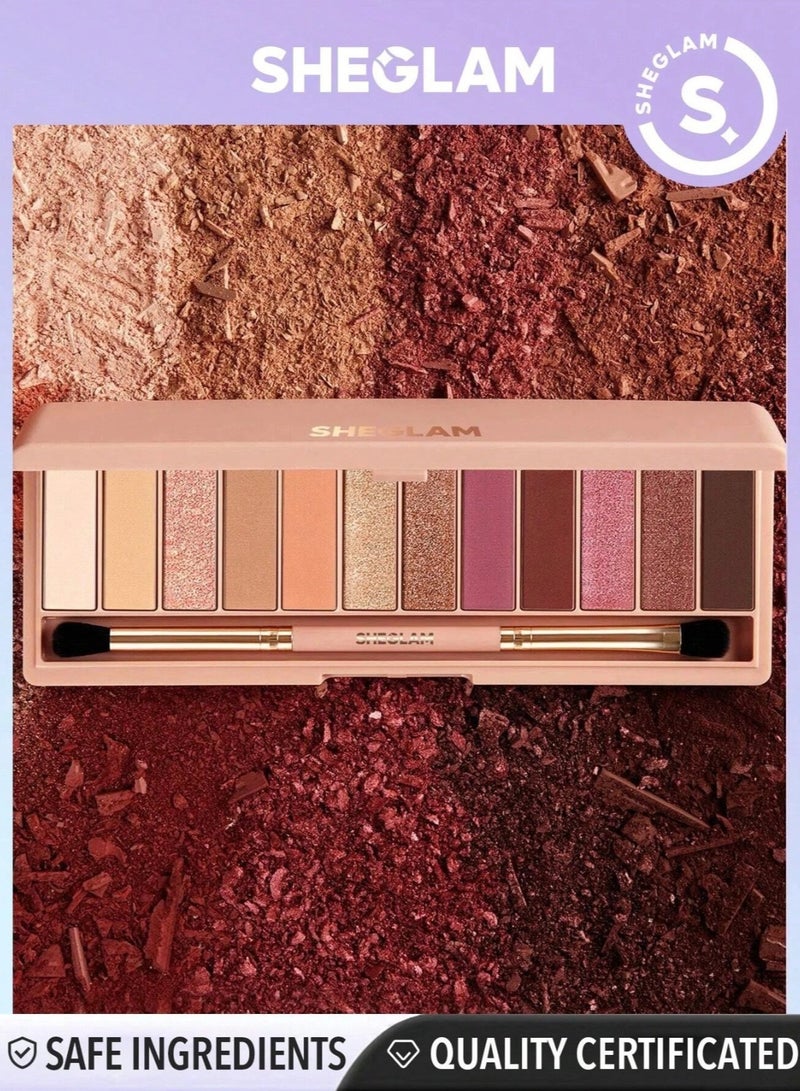 SHEGLAM Palette 12Color Matte Eyeshadow Palette 10.5g Berry - Image 1