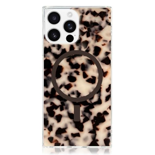 Flaunt Official Square Protective Case Compatible with iPhone 16 Pro Compatible with MagSafe Wireless Charging DropTested Shockproof Blonde Tortoise Shell - Image 1