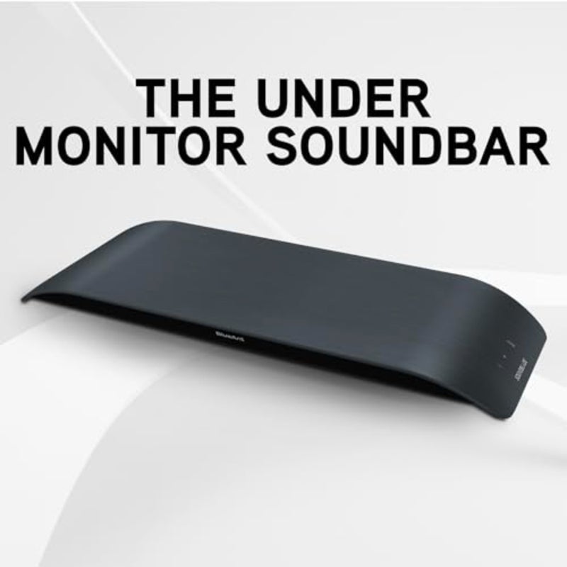 BlueAnt Soundblade Under Monitor Soundbar, Powerful 120 watt, 2.1 channel USB-C, Bluetooth 5.3 desktop speaker for PC, Mac for streaming content, music and gaming. Charcoal - Image 3