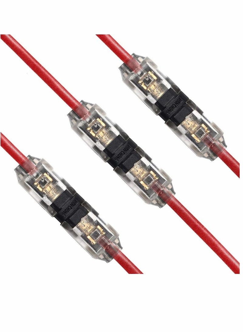 SYOSI Connectors, H Tap, Low Voltage Electrical Quick Splice, Wire Connectors, Solderless Without Stripping, Suitable for 20-22 AWG Electrical Wire Connection (12Pcs) - Image 1