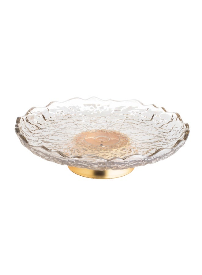 Host Luxury Glass Serving Platter With Base 45 cm - Image 1