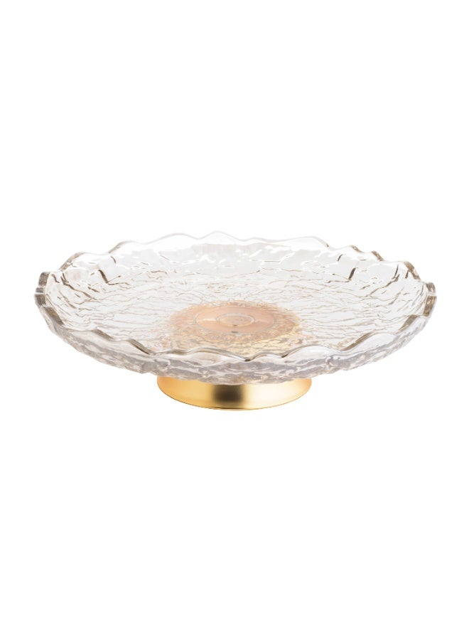 Host Luxury Glass Serving Platter With Base 45 cm - Image 4