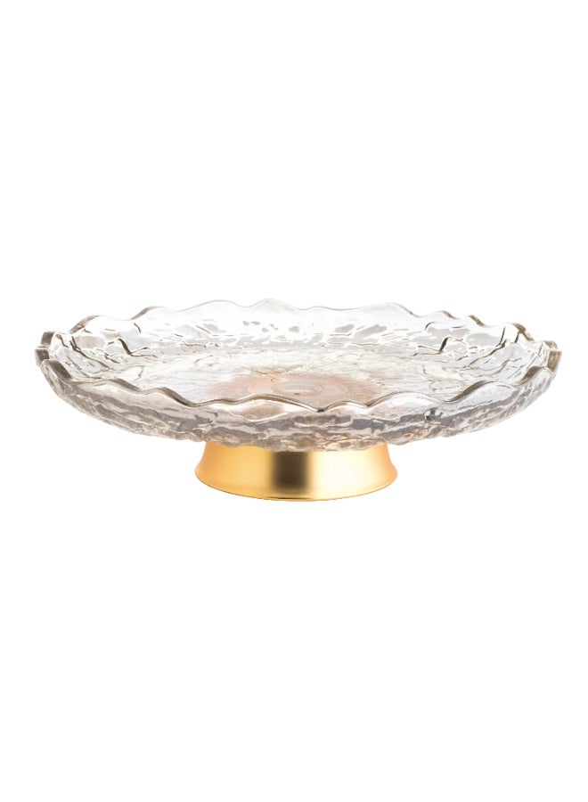 Host Luxury Glass Serving Platter With Base 45 cm - Image 2