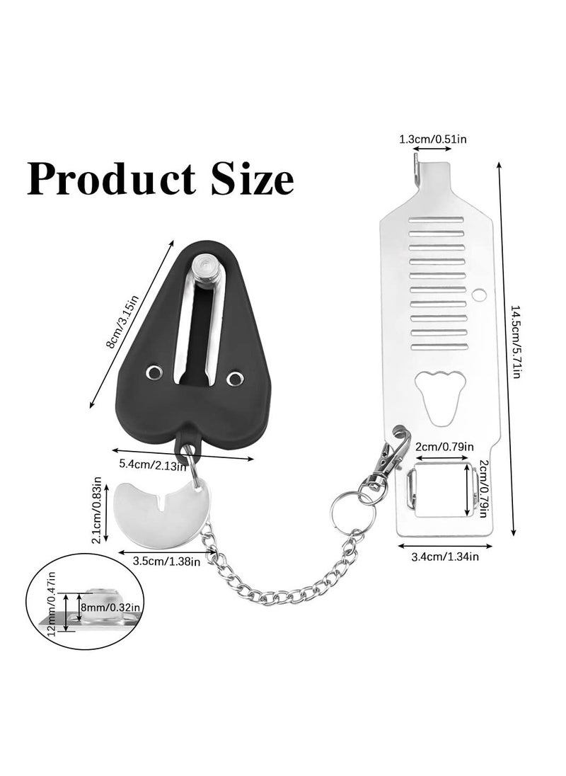 Generic - 2 Pack Portable Heavy Duty Door Lock for Extra Privacy & Security - Ideal for Home, Apartment, Travel & School - Prevent Unauthorized Entry (B) - Image 1
