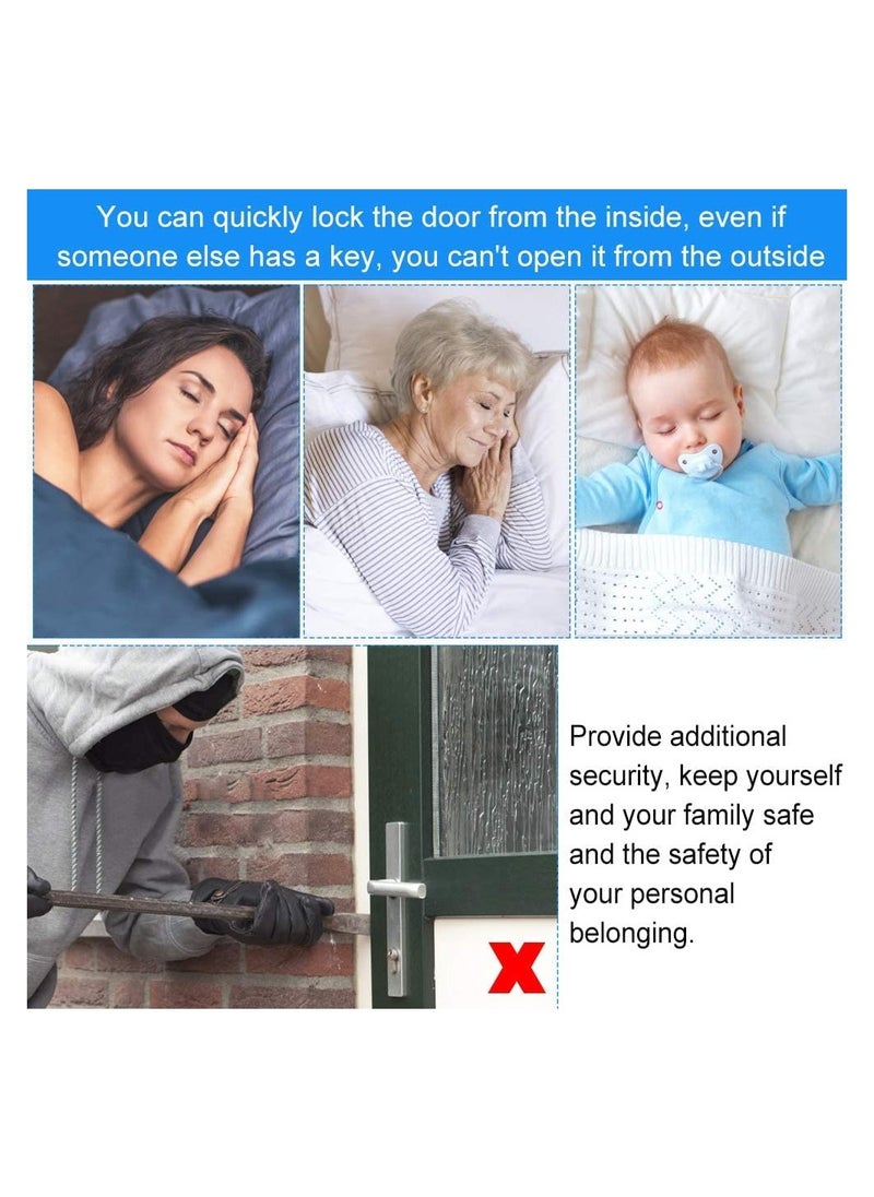 Generic - 2 Pack Portable Heavy Duty Door Lock for Extra Privacy & Security - Ideal for Home, Apartment, Travel & School - Prevent Unauthorized Entry (B) - Image 1