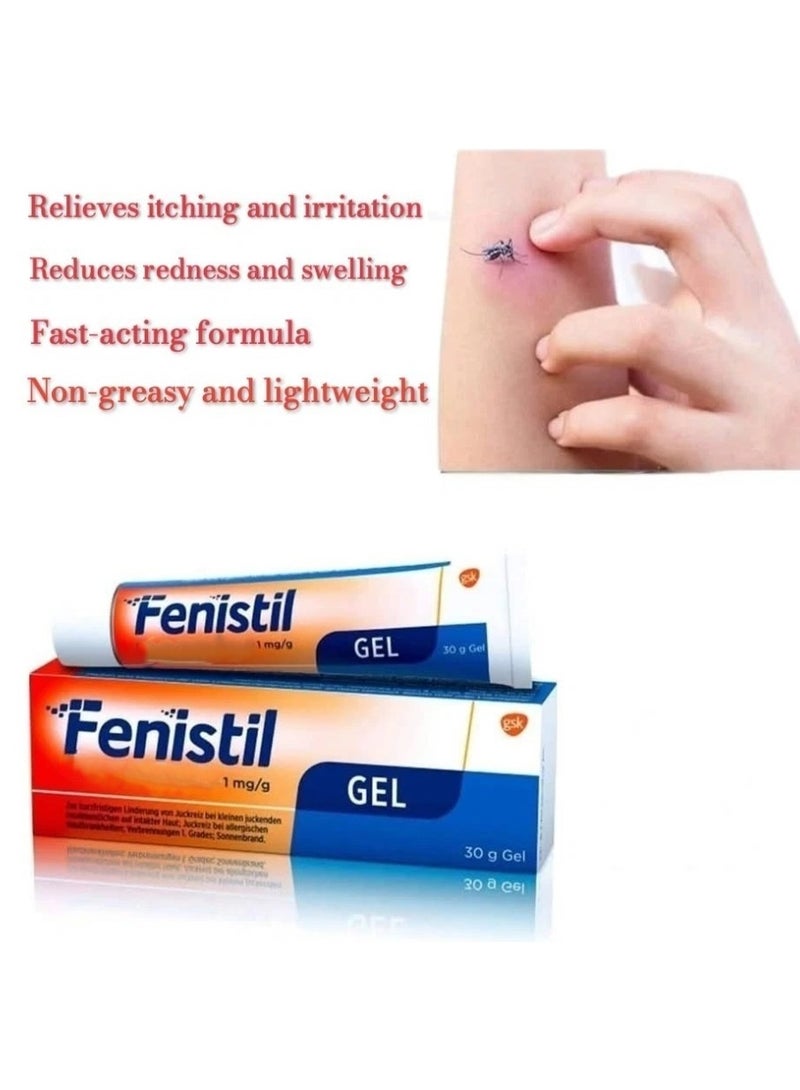 gsk Fenistil Gel 30g – Fast Relief for Insect Bites, Skin Allergies, Sunburn & Itching Dermatitis - Image 3