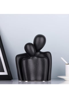 Generic Butiliveen Couple Gifts, Ceramic Couple Sculpture Decor, Anniversary Wedding For Her, Valentines Day Gifts For Wife Husband, Abstract Figure Statue For Home Decoration, Black  - Image 4