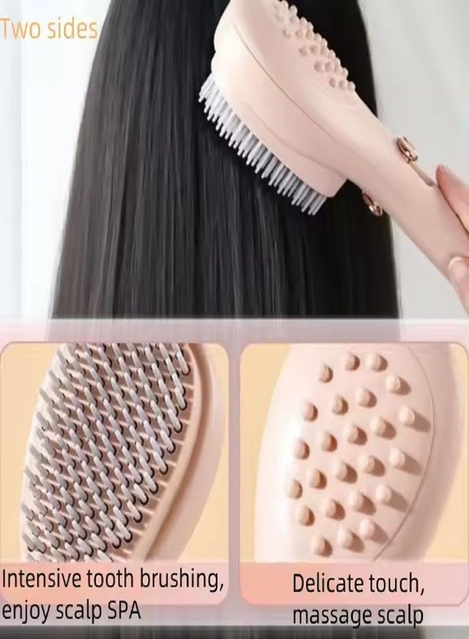 CESHTA 2 in 1 Self Cleaning Hair Brush for Women & Men Detangling Scalp Massage Brush with Easy Clean Button | Anti-Frizz, Anti-Slip Handle, Suitable for All Hair Types (Multicolor Pack of 1) - Image 5