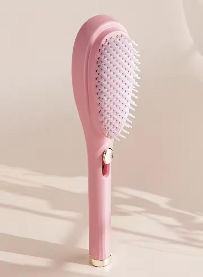 CESHTA 2 in 1 Self Cleaning Hair Brush for Women & Men Detangling Scalp Massage Brush with Easy Clean Button | Anti-Frizz, Anti-Slip Handle, Suitable for All Hair Types (Multicolor Pack of 1) - Image 4