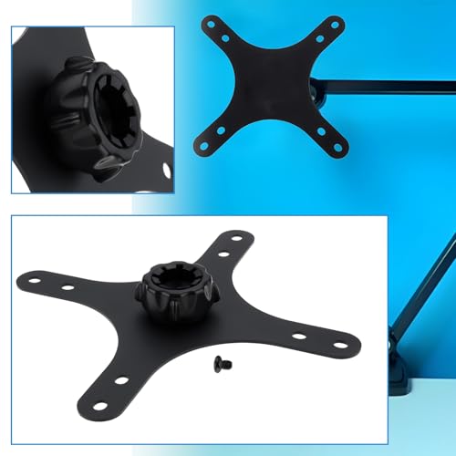 Briny River Portable Monitor Stand Bracket Plate with Screws Compatible with VESA Standard Mounting Holes (75x75mm/100x100mm) 17mm Ball Head - Image 3