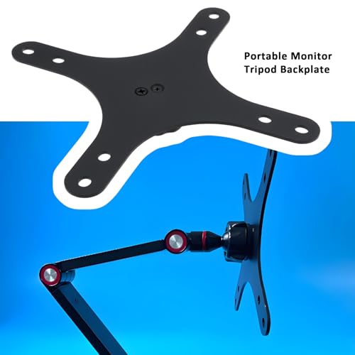 Briny River Portable Monitor Stand Bracket Plate with Screws Compatible with VESA Standard Mounting Holes (75x75mm/100x100mm) 17mm Ball Head - Image 2