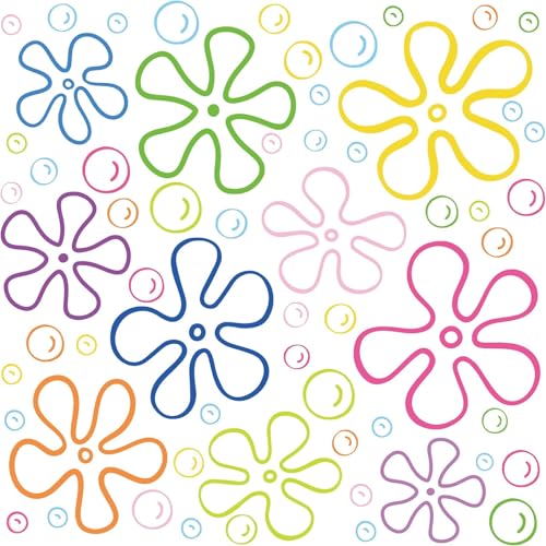 Vozekrod 156PCS Under The Sea Wall Decals – Colorful Bubble & Flower Stickers for Kids Room, Bathroom, Windows, Laptop, Birthday Party Decor – 6 Sheets 30x20cm, Static Cling, Removable, Ocean Theme - Image 1