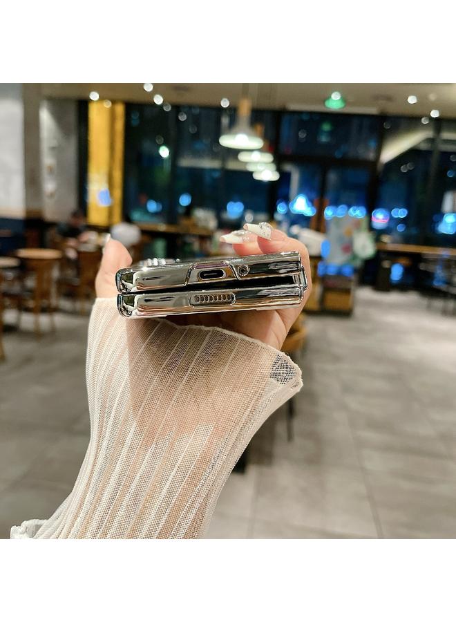 S-TOP Case For Samsung Galaxy Z Fold3 Electroplating Frame + Glitter Paper Full Coverage Phone Case - Image 4